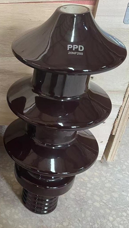 20NF250ブラウンは変圧器の磁器のブッシュDIN 42531の標準OEMを艶をかけた